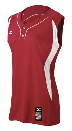 Mizuno Girls Elite 2-Button Sleeveless Game Jersey -Baseball Pro Shop 350606 1200