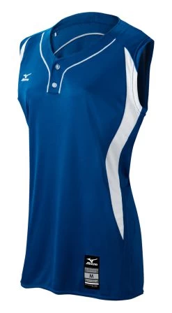 Mizuno Girls Elite 2-Button Sleeveless Game Jersey -Baseball Pro Shop 350606 5100