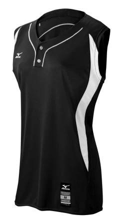 Mizuno Girls Elite 2-Button Sleeveless Game Jersey -Baseball Pro Shop 350606 9000