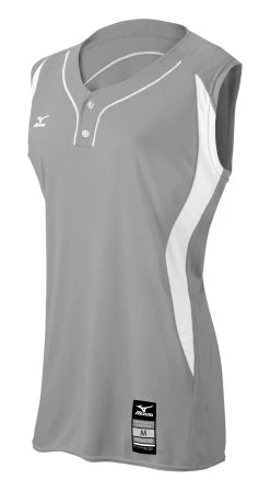 Mizuno Girls Elite 2-Button Sleeveless Game Jersey -Baseball Pro Shop 350606 9100