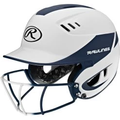 Rawlings Velo Two Tone Home Batting Helmet Softball Mask R16H2FG -Baseball Pro Shop R16H2FGS N 3quarterleft