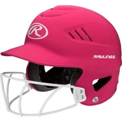 Rawlings Coolflo Highlighter Batting Helmet W/ Softball Mask 18 Rawlings Coolflo Highlighter Batting Helmet W/ Softball Mask -Baseball Pro Shop RCFHLFG MNPK 5