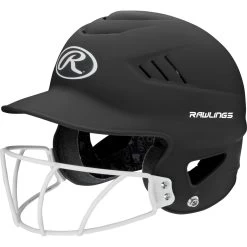 Rawlings Coolflo Highlighter Batting Helmet W/ Softball Mask 15 Rawlings Coolflo Highlighter Batting Helmet W/ Softball Mask -Baseball Pro Shop RCFHLFG MBK 3quarterleft