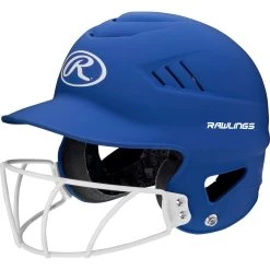Rawlings Coolflo Highlighter Batting Helmet W/ Softball Mask 16 Rawlings Coolflo Highlighter Batting Helmet W/ Softball Mask -Baseball Pro Shop RCFHLFG MR 3quarterleft