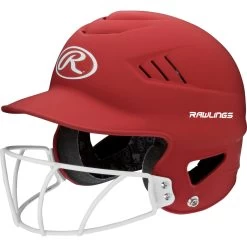 Rawlings Coolflo Highlighter Batting Helmet W/ Softball Mask 17 Rawlings Coolflo Highlighter Batting Helmet W/ Softball Mask -Baseball Pro Shop RCFHLFG MS 3quarterleft