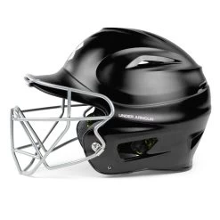 Under Armour Matte Molded Youth Baseball Helmet With Face Guard
