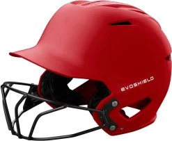 Evoshield XVT 2.0 Matte Softball Helmet With Mask -Baseball Pro Shop wb57257 scarlet