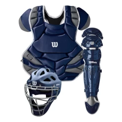 Wilson C1K NOCSAE Adult Catchers Gear Set A4603 -Baseball Pro Shop wilson NOCSAE set navy